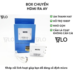 Box Chuyển HDMI Ra AV Mini HDMI2AV, Bộ Adapter Chuyển Đổi AV Sang HDMI
