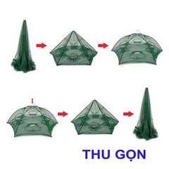 Lưới Bắt Cá Bát Quái Thu Gọn