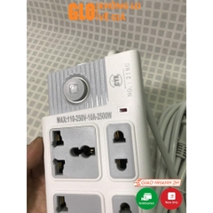 Ổ Cắm Điện CYX 218 Dân Dụng Có 4 Cổng Usb Tích Hợp Sạc Đa Năng, 3 Ổ Cắm 3 Chấu,3 Ổ Cắm 2 Chấu Dây Dài 3M Công Suất 2500W