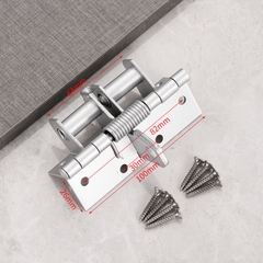 Bản Lề Cửa Lò Xo Tự Động Đóng 90 Độ, Kèm 8 Đinh Vít, Mở Cửa Giữ Yên Góc 90 Độ Thông Minh