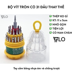 Bộ Vít Tròn Có 31 Đầu Thay Thế 31 In 1 Nhỏ Gọn Tiện Lợi