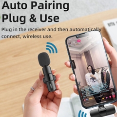 Micro Không Dây Cài Áo Hỗ Trợ Livestream Cho Thiết Bị Cổng Usb Type C Remax K02