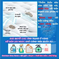 Bột Tẩy Vết Bẩn Đa Năng Oxi Clean Ximo Home, Tẩy Vết Bẩn, Nấm Mốc, Ố Vàng, Khử Khuẩn An Toàn 350g