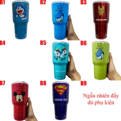 Ly Giữ Nhiệt Yeti Thái Lan 900ml Kèm Túi Xách, 2 Ống Hút Và Cọ Rửa