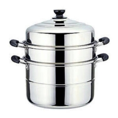 Nồi Hấp Bánh Bao, Cơm, Xôi, Bánh Flan Inox 3 Tầng Dùng Được Bếp Từ