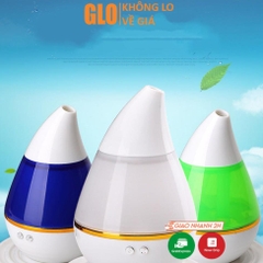 Máy Tạo Ẩm, Xông Tinh Dầu Mini Hình Giọt Nước Kèm Chai Tinh Dầu