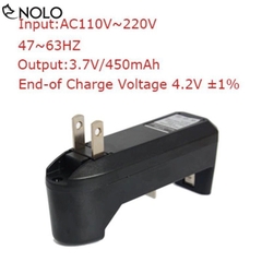 Bộ Sạc Đơn Đa Năng 3,7V Kèm 2 Cục Pin Đỏ 3,7V 18650