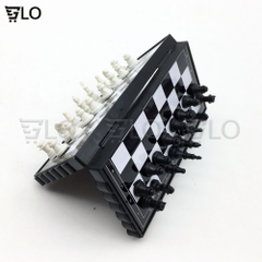 Bàn Cờ Vua 13x13cm Nam Châm Hít Mini Trắng Đen, Nhỏ Đẹp Bỏ Túi Cao Cấp, Gấp Gọn Kiêm Hộp Đựng Chuẩn Quốc Tế