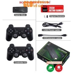 Máy Chơi Game Stick 4K 4 Nút HDMI Không Dây Hơn 3500-10000 Trò Chơi Cổ Điển PS1/ATARI/MAME/SFC/FC/GBA/GB/GBC/MD