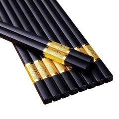 Bộ 10 Đôi Đũa Mạ Vàng, Đũa Hợp Kim Chống Mốc Hàn Quốc