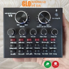 Sound Card Hỗ Trợ Thu Âm V8 Cực Hay Có Bluetooth Tiếng Việt