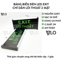 Bảng Biển Đèn Led Exit Chỉ Dẫn Lối Thoát 2 Mặt