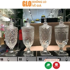 Bình Thủy Tinh 3 Lít Có Vòi Rót Đựng Rượu, Bia, Nước Ngọt, Hoa Quả