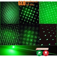 Đèn Pin Laser 303 Ánh Sáng Xanh Lá Chiếu Xa Cực Mạnh, Kèm Phụ Kiện Chiếu Sao Vạn Hoa Dùng Pin Sạc