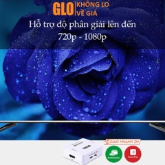 Bộ Box Chuyển Đổi Tín Hiệu AV RCA ra HDMI Model AV2HDMI Hỗ Trợ Độ Phân Giải FullHD 1080P Có Switch 720p và 1080p