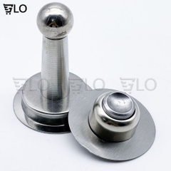 Hút Chặn Giữ Cửa Nam Châm Chống Va Đập, Hít Cửa Inox 304, Không Cần Khoan Kèm Keo 3m Dán Sàn Và Vít, Lực Hít Mạnh