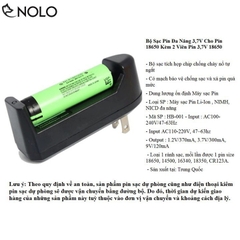 Bộ Sạc Đơn Đa Năng 3,7V Kèm 2 Cục Pin Đỏ 3,7V 18650