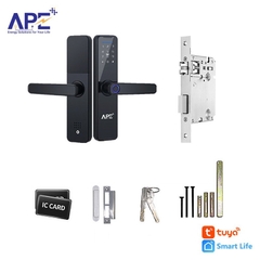 Bộ Khóa Cửa Vân Tay Thông Minh APE 601 Dùng App Tuya Wifi, Tặng Kèm Camera FB-LINK TY302