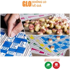 Bộ Đồ Chơi Cờ Lô Tô Giấy Và Gỗ Bingo Lotto Việt Giải Trí Ngày Tết