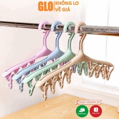 Móc Phơi Đồ, Treo Đồ Bằng Nhựa Có 8 Kẹp Chắc Chắn