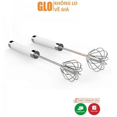 Dụng Cụ Đánh Trứng Bán Tự Động Mini Cầm Tay Inox 304, Cây Đánh Trứng Trộn Thủ Công Gia Đình Thép Không Gỉ