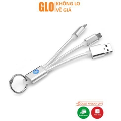 Dây Sạc Móc Khóa Romoss 3 Đầu Lighting, Micro USB, Type-C