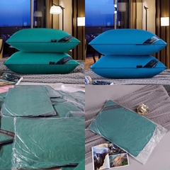 Bộ 2 Chiếc Gối Gòn Hơi Người Lớn Hilton Cao Cấp Nâng Đỡ Cổ, Chống Đau Mỏi Vai Gáy Khi Ngủ Dậy