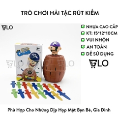 Đồ Chơi Đâm Hải Tặc Size Lớn 24 Kiếm 20cm, Size Nhỏ 16 Kiếm 13cm, Đâm Thùng Phi Cướp Biển Rút Kiếm Thú Vị Vui Nhộn
