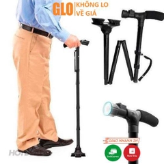 Gậy Trusty Cane - Gậy Gấp Gọn Chống Trượt Có Đèn Pin Cho Người Cao Tuổi