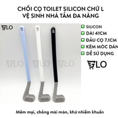 Chổi Cọ Toilet Silicon chữ L Vệ Sinh Nhà Tắm Đa Năng