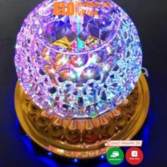 Đèn Led Xoay Tổ Ong 360 Độ Lotus Lantern Kiểu Hoa Sen Để Bàn Thờ