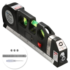 Thước Thủy Nivo Cân Mực Laser Đa Năng F2018 Fixit Laser Levelpro3 2 Tia Dọc Ngang + Tặng Kèm 3 Viên Pin