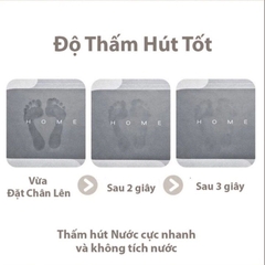 Thảm Dậm Lau Chân Silicon Bathroom Siêu Thấm Hút Nước Chống Trượt, Siêu Mềm Siêu Dày