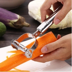 Dụng Cụ Dao Gọt, Dao Bào Sợi Rau Củ Quả 2 Đầu Bằng Inox Siêu Bén Cầm Chắc Tay