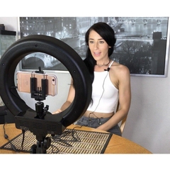 Đèn Livestream 26cm-33cm Full Bộ Gồm Chân Đèn Và Giá Đỡ Điện Thoại, Hỗ Trợ Bán Hàng, Make Up, Nối Mi