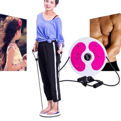 Đĩa Xoay Eo Hỗ Trợ Tập Thể Dục Kèm Dây Treo Có Tay Cầm 360 Độ