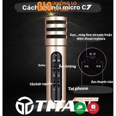 Trọn Bộ Micro C7 Thu Âm, Livestream Trên Điện Thoại- Cực Hay, Cực Đẹp, Phù Hợp Mọi Loại Điện Thoại Android Và IOS