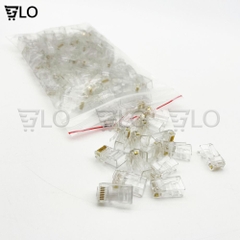 Combo 100 Đầu Hạt Mạng RJ45 CAT5/CAT6 Vỏ Nhựa
