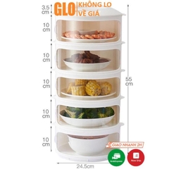 Lồng Bàn 5 Tầng Có Ngăn Kéo Giữ Nhiệt