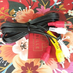 Dây Loa AV 6 Đầu Jack Hoa Sen RCA Dài 1.5M (Đen) Hàng Xịn Bóc Thiết Bị, Đầu Jack Chắc Chắn, Đàn Hồi Tốt, Dây Lõi Đồng To