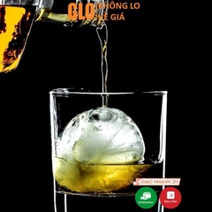 Khay Làm Đá Viên Whiskey Khuôn Tròn 4 Ngăn Tạo Hình Quả Cầu Pha Lê Đẹp Mắt