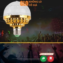 Bóng Đèn Led 7 Màu Vũ Trường Xoay Cảm Ứng Đuôi E27