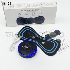 Bộ Máy + 1 Miếng Dán Massage Hình Bướm Xung Điện EMS Có Sạc USB Giảm Nhức Mỏi Cổ Vai Gáy, Bắp Tay, Lưng Hiệu Quả, Thư Giãn Cơ
