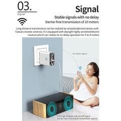 Bộ Thu Phát Bluetooth 5.0 K16, Chuyển Đổi Âm Thanh Stereo Không Dây AUX L/R 3.5mm Hỗ Trợ Đọc Thẻ TF/USB Kèm Remote
