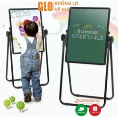 Bảng Viết 2 Mặt Flipchart Cho Bé Kích Thước 50 X 50 Cm