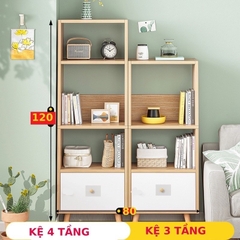 [Hỏa Tốc HCM] Kệ Sách Gỗ Đa Tầng Trang Trí Sang Trọng Phong Cách Bắc Âu