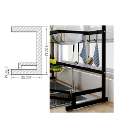 Kệ Inox Để Chén Bát Đa Năng Cao Cấp Kích Thước 52x32cm