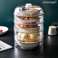 Lồng Bàn Trong Suốt 5 Tầng Đậy Thức Ăn Giữ Nhiệt, Chống Bụi, Chất Liệu Nhựa Mica