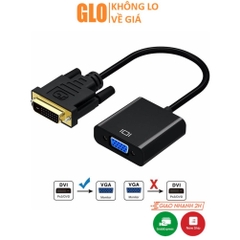 Cáp Chuyển DVI-D 24+1 Đực Sang VGA Cái (Cáp DVI Có IC)
