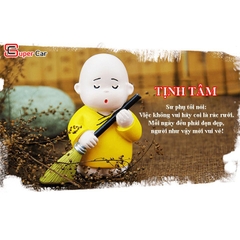 Bộ Tượng 3 Chú Tiểu Áo Vàng Kute